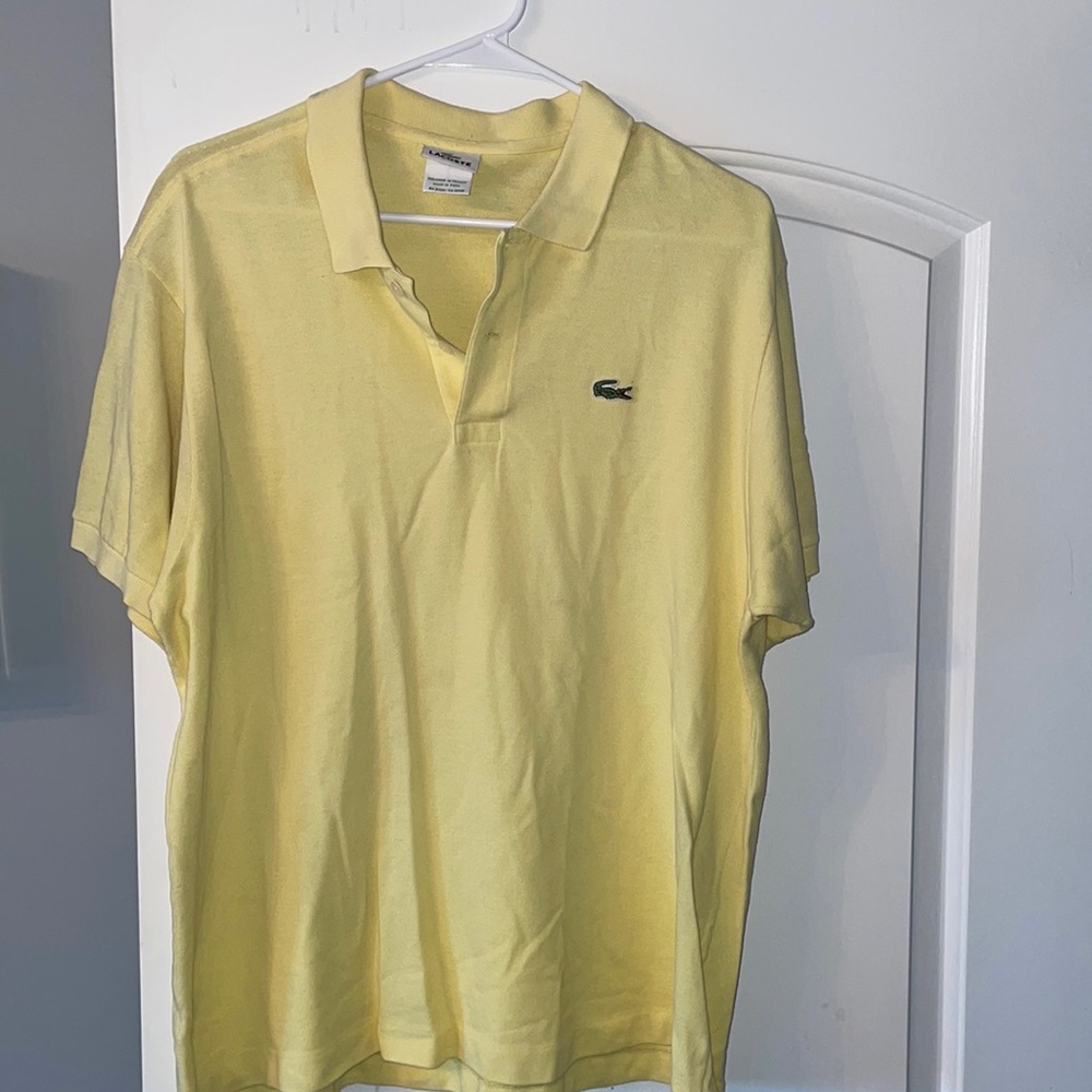 Lacoste Mens’s Polo size 6 light yellow